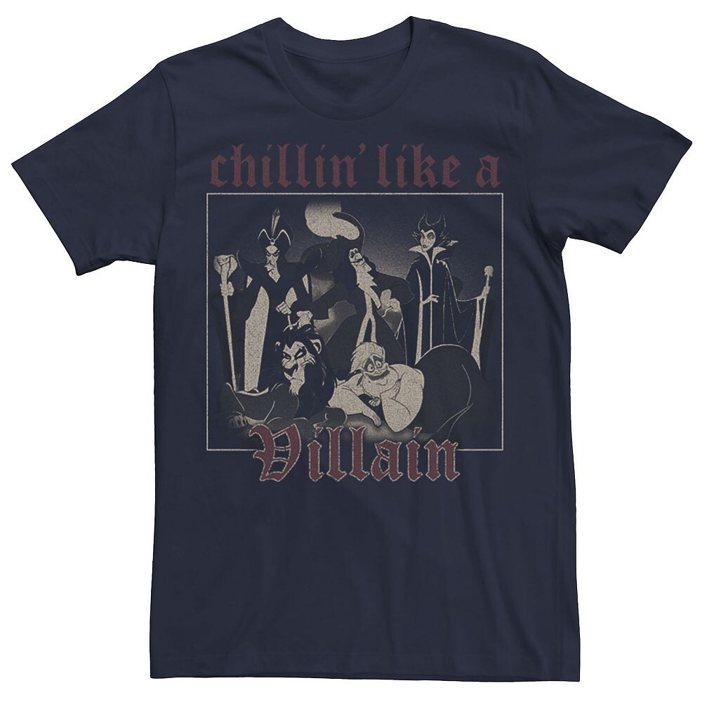 

Мужская футболка Disney's Villains Chillin' Like A Villain с групповым портретом, темно-синий