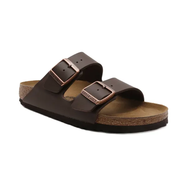 Кожаные тапочки Arizona bf Birkenstock, коричневый