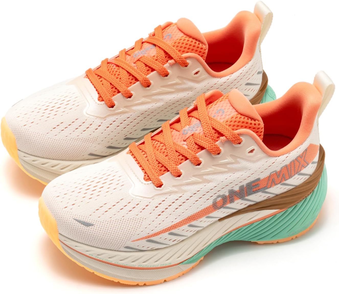 

Кроссовки для бега ONEMIX, дышащая сетка, улучшенное поглощение ударов, отзывчивая амортизация, кроссовки для бега по дороге и в зале, оранжевый