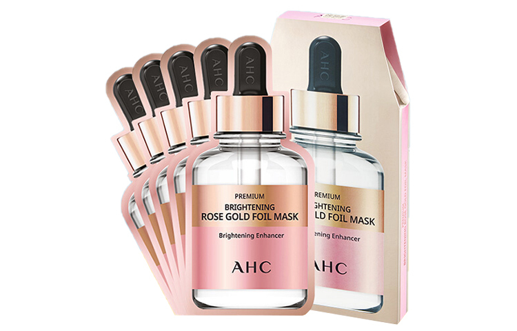 

A.H.C AHC Rose Gold Foil осветляющая маска для лица увлажняет и питает 25г*5 шт