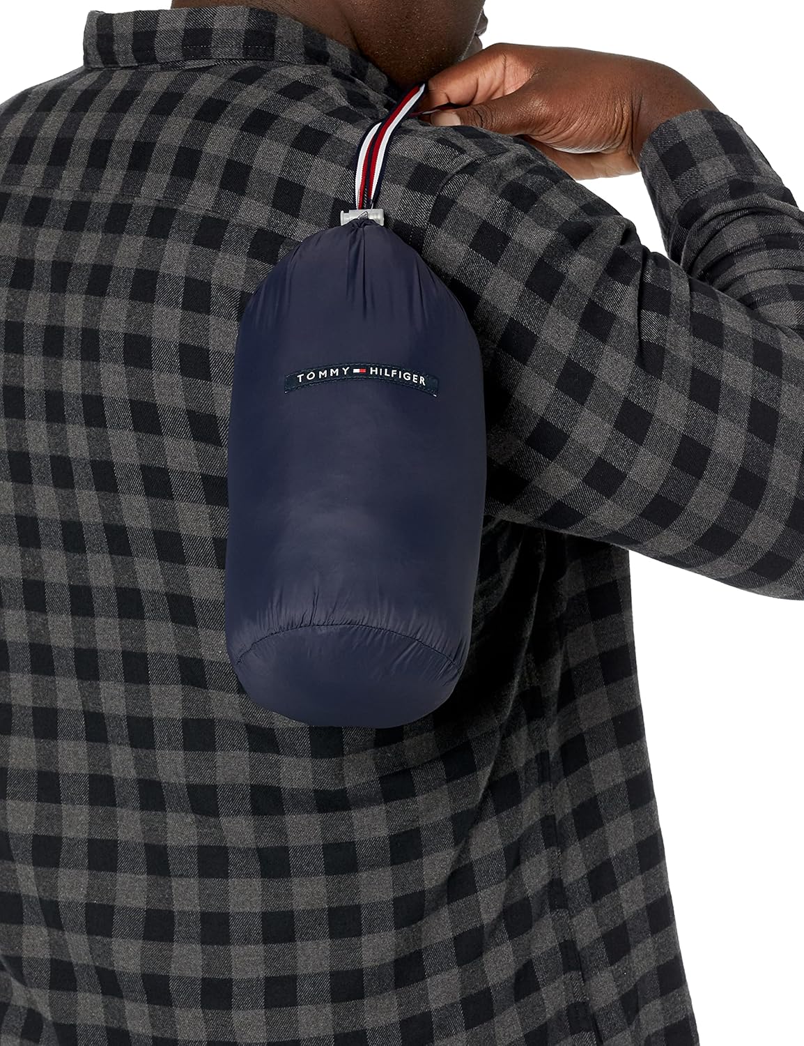 Мужская стеганая куртка Tommy Hilfiger с вышитым логотипом, Navy Flag Colorblock — фото 3