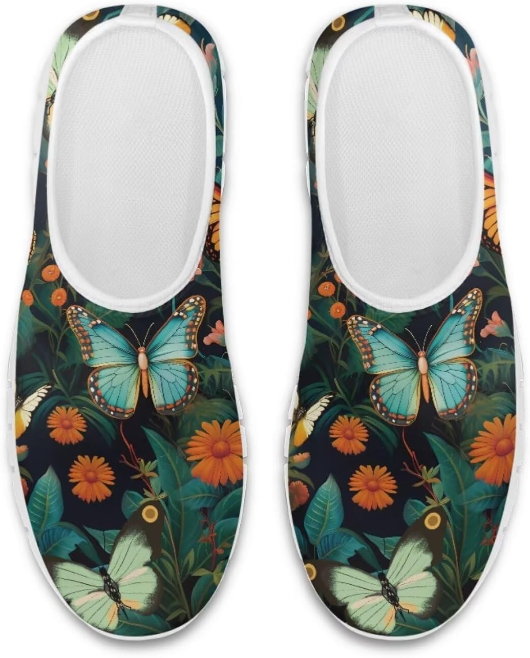 

Кроссовки Chaqlin Flat Low с цветочным принтом, без шнурков, лоферы для женщин и мужчин, арт-мода, повседневные, для работы, прогулок, тенниса, Floral Butterfly