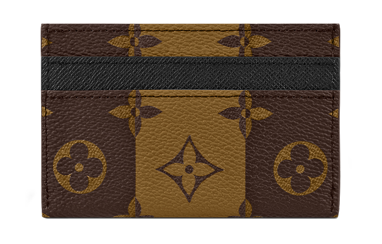 X Nigo Держатель для двух карт Монограмма Полоски Коричневый LOUIS VUITTON — фото 3