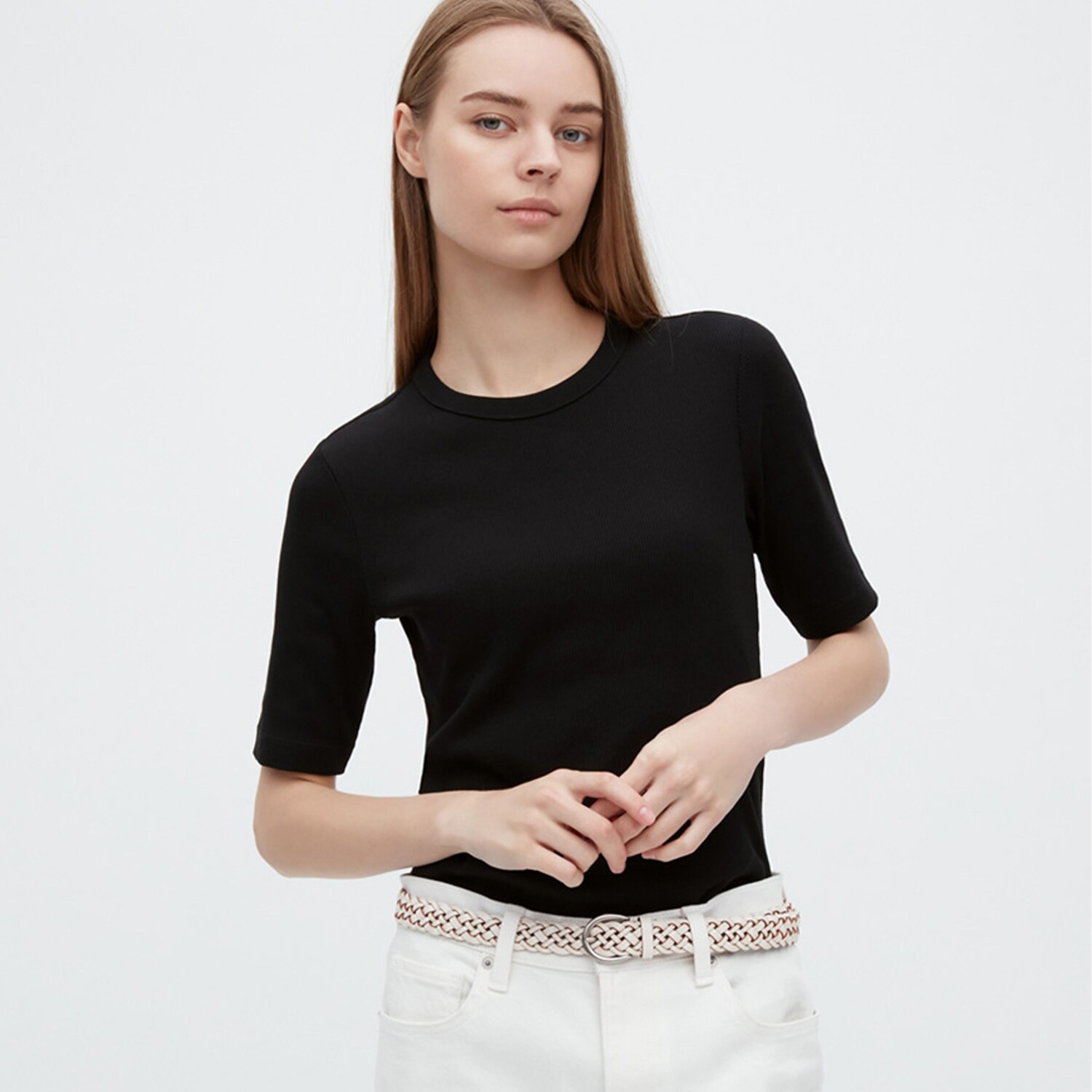UNIQLO Женская футболка, цвет Black — фото 2
