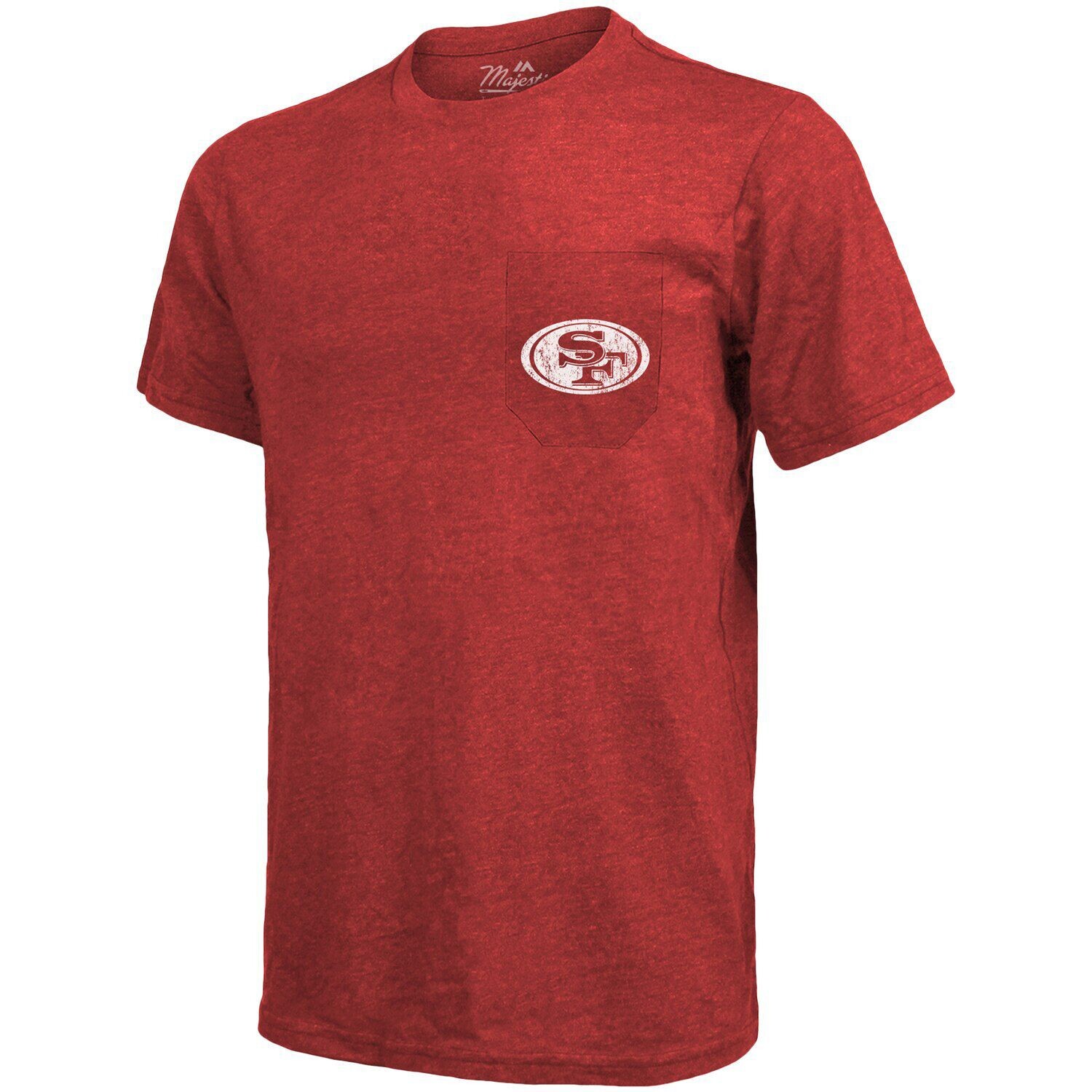 

Футболка с карманами San Francisco 49ers Threads Tri-Blend — Алый Majestic