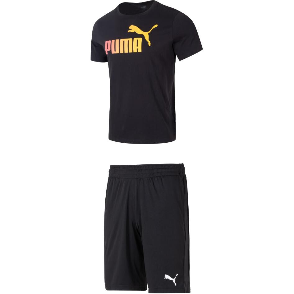 

Повседневный спортивный мужской спортивный костюм черный Puma, черный