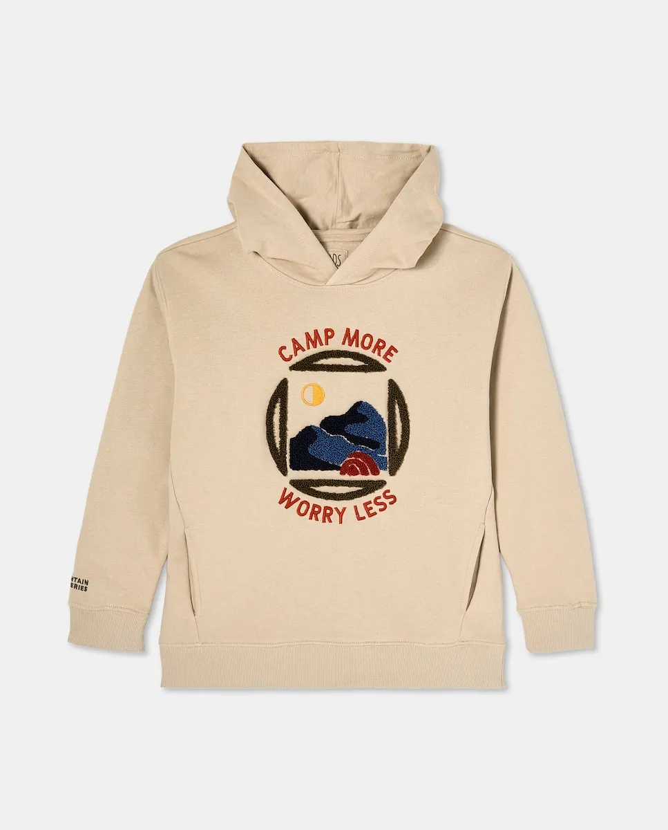 

Толстовка с капюшоном на молнии с флоковой отделкой и позиционным принтом для мальчика Kids El Corte Inglés, белый