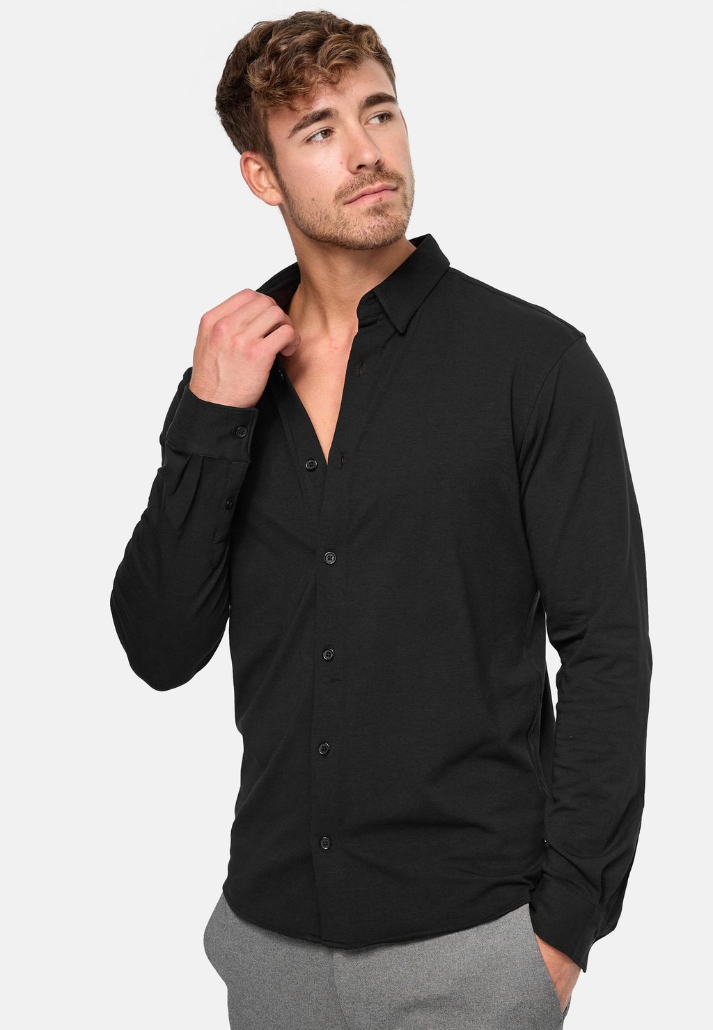 

Рубашка LANGARM THEO INDICODE JEANS, черный