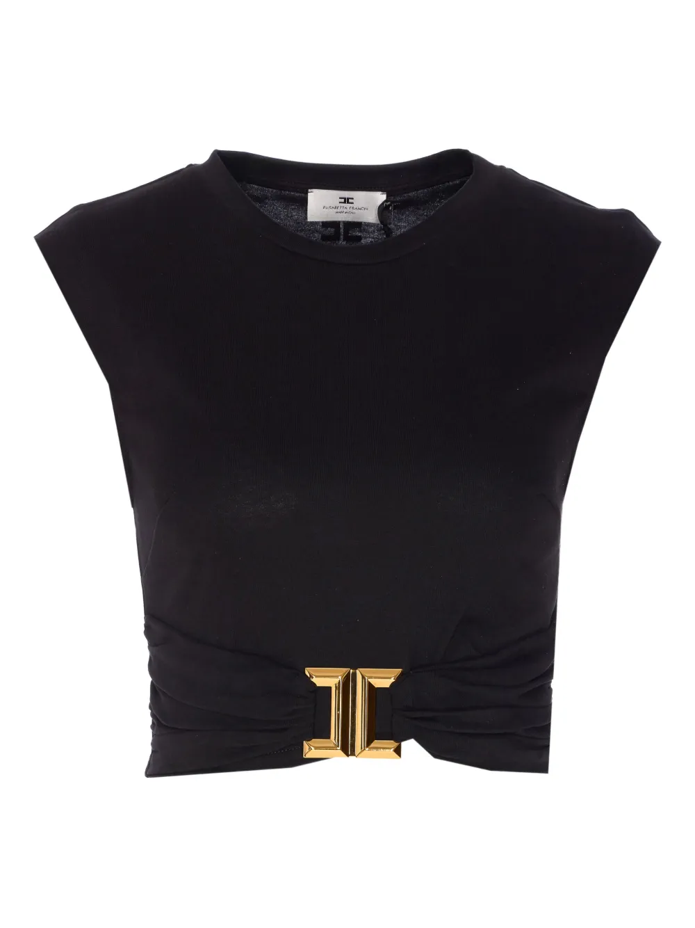 

Топ с логотипом Elisabetta Franchi, черный