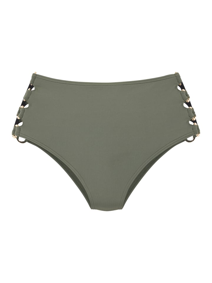 

Плавки бикини с высокой талией оливкового цвета LASCANA