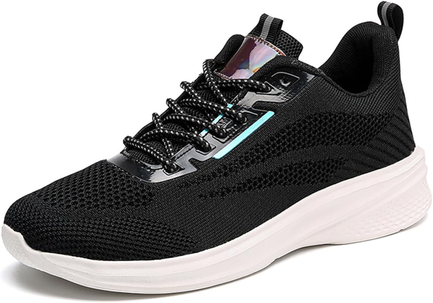 

Мужские вязаные кроссовки Crepuscute с сеткой и шнуровкой, ортопедические, легкие, дышащие, для бега и прогулок на открытом воздухе, белый