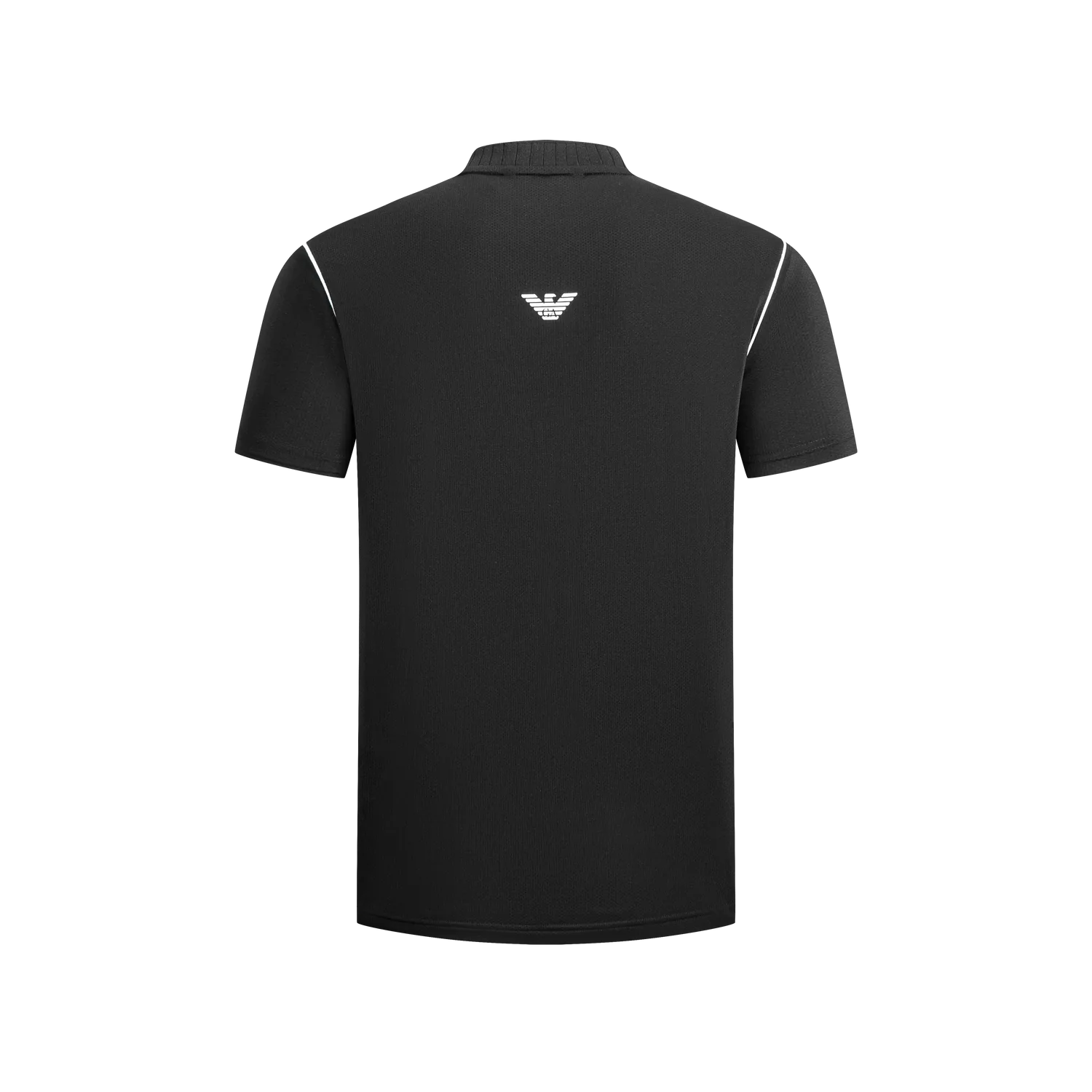 EMPORIO ARMANI Футболка мужская черная V-образный вырез тонкая прямая посадка — фото 3