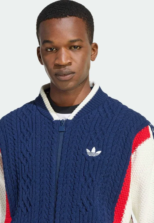 Кардиган icons Adidas Originals, Night Indigo Off White Better Scarlet — фото 4
