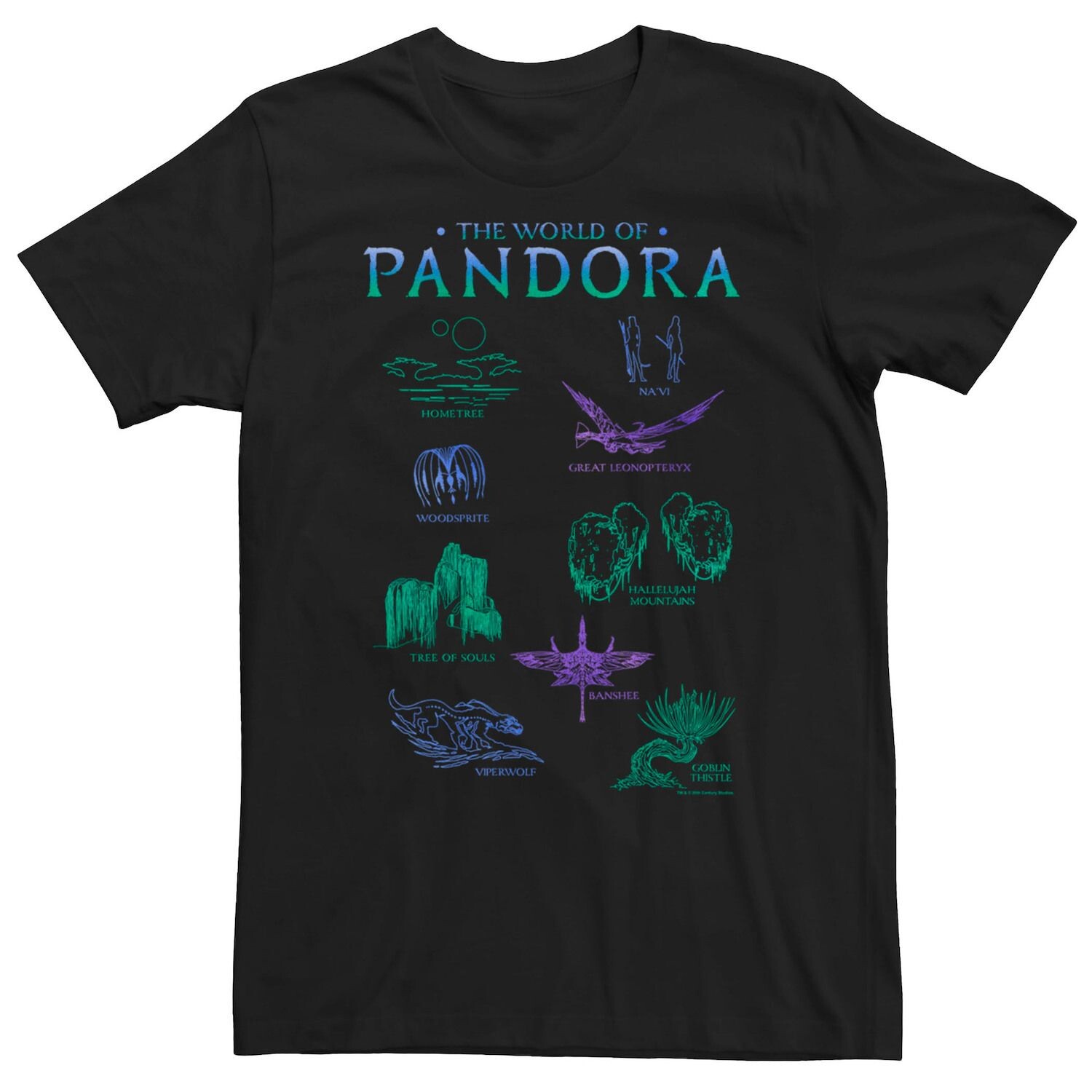 

Мужская футболка Avatar The World Of Pandora Flora & Fauna Licensed Character