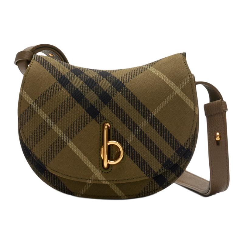 

Burberry Хлопковая седельная сумка через плечо для женщин цвет Gorge