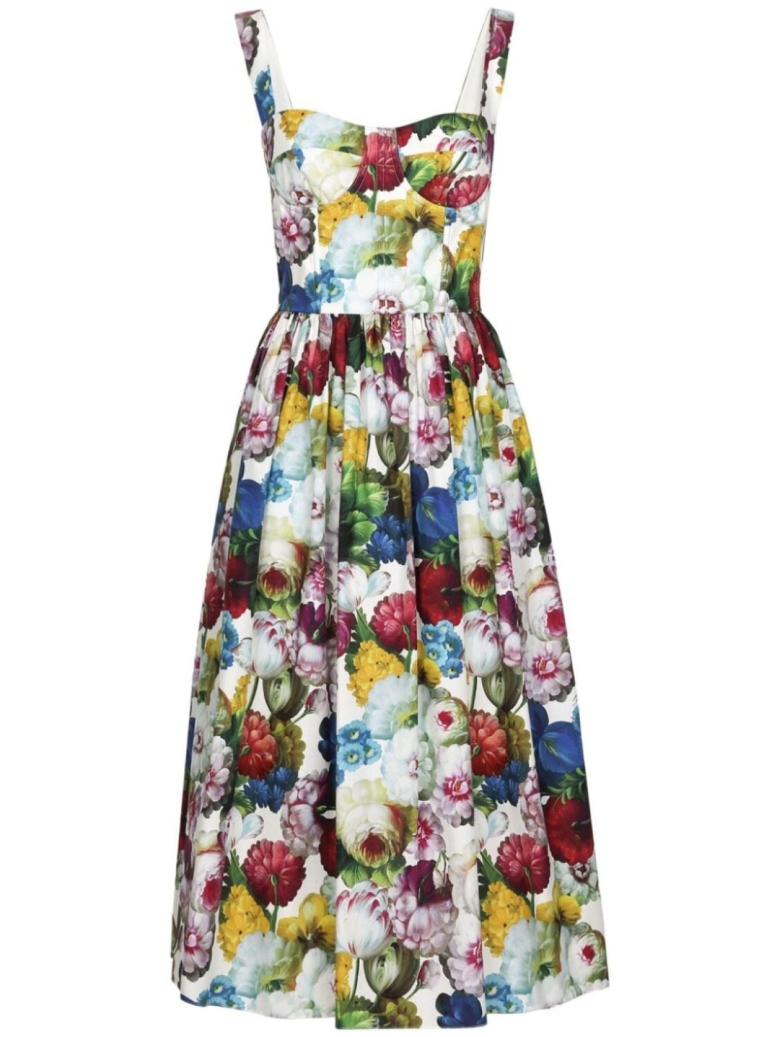 

Dolce & Gabbana платье миди с цветочным принтом, синий