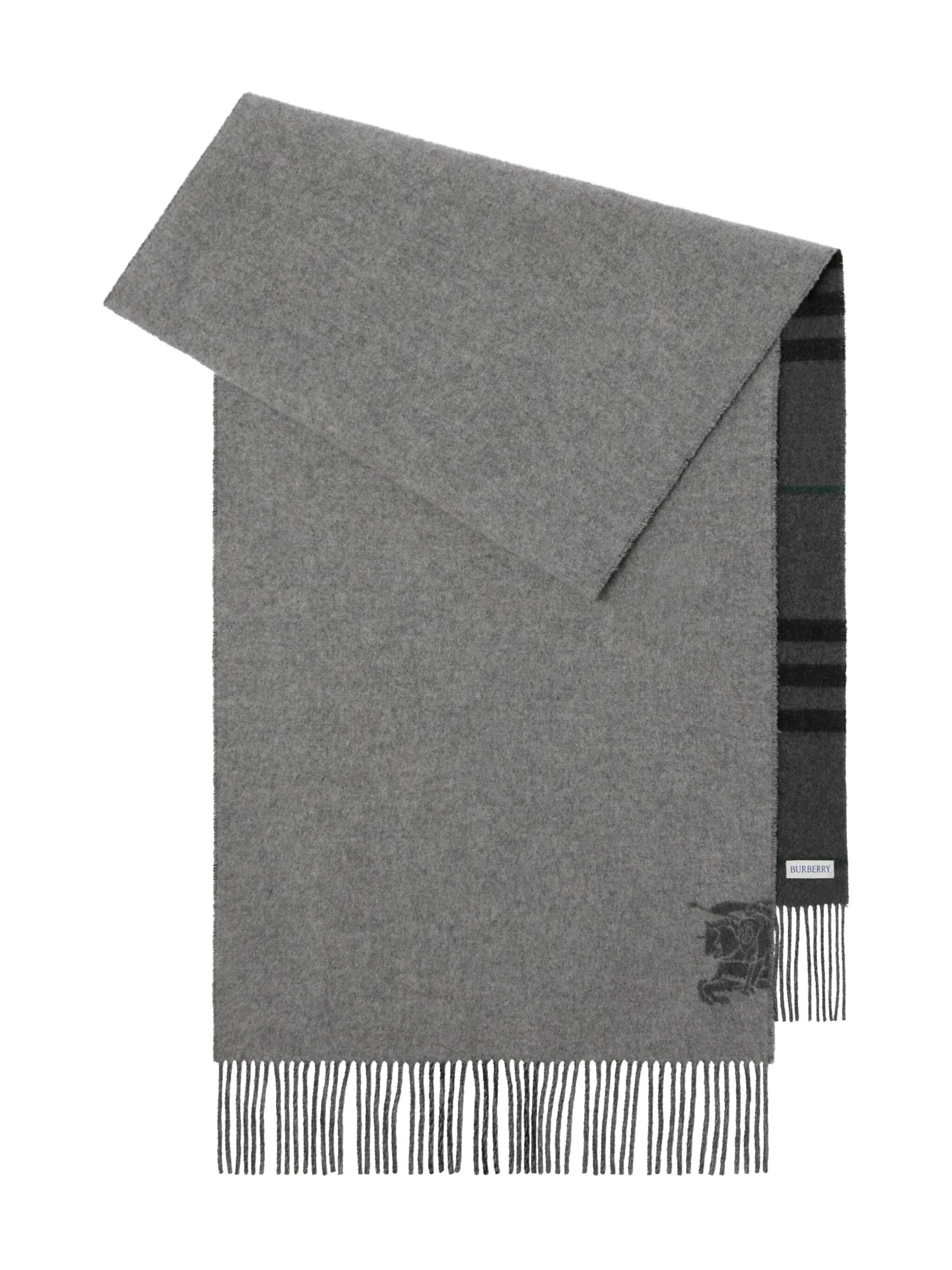 

Двусторонний клетчатый шарф Burberry, серый