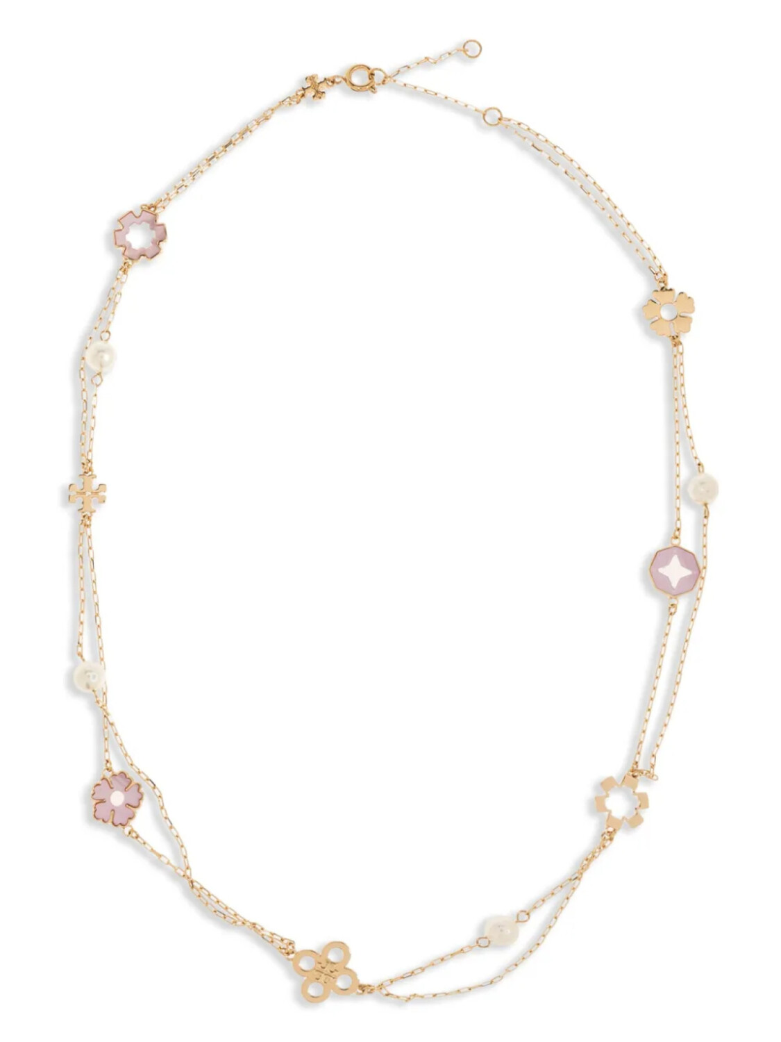 

Двойное колье Tory Burch, золотой