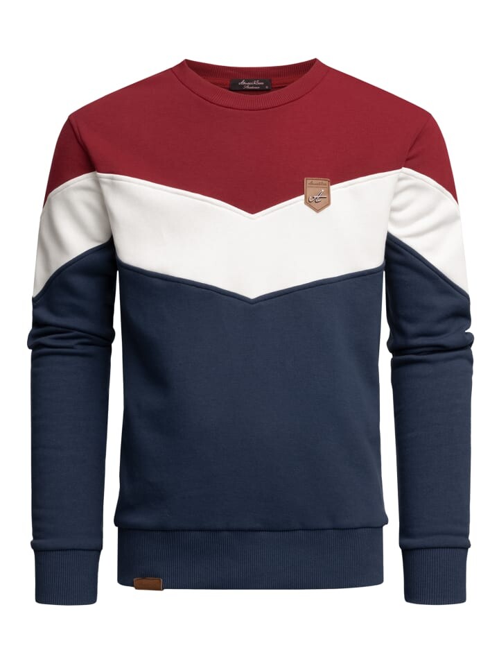 

Толстовка Amaci&Sons, цвет bordeaux/weiß/blau