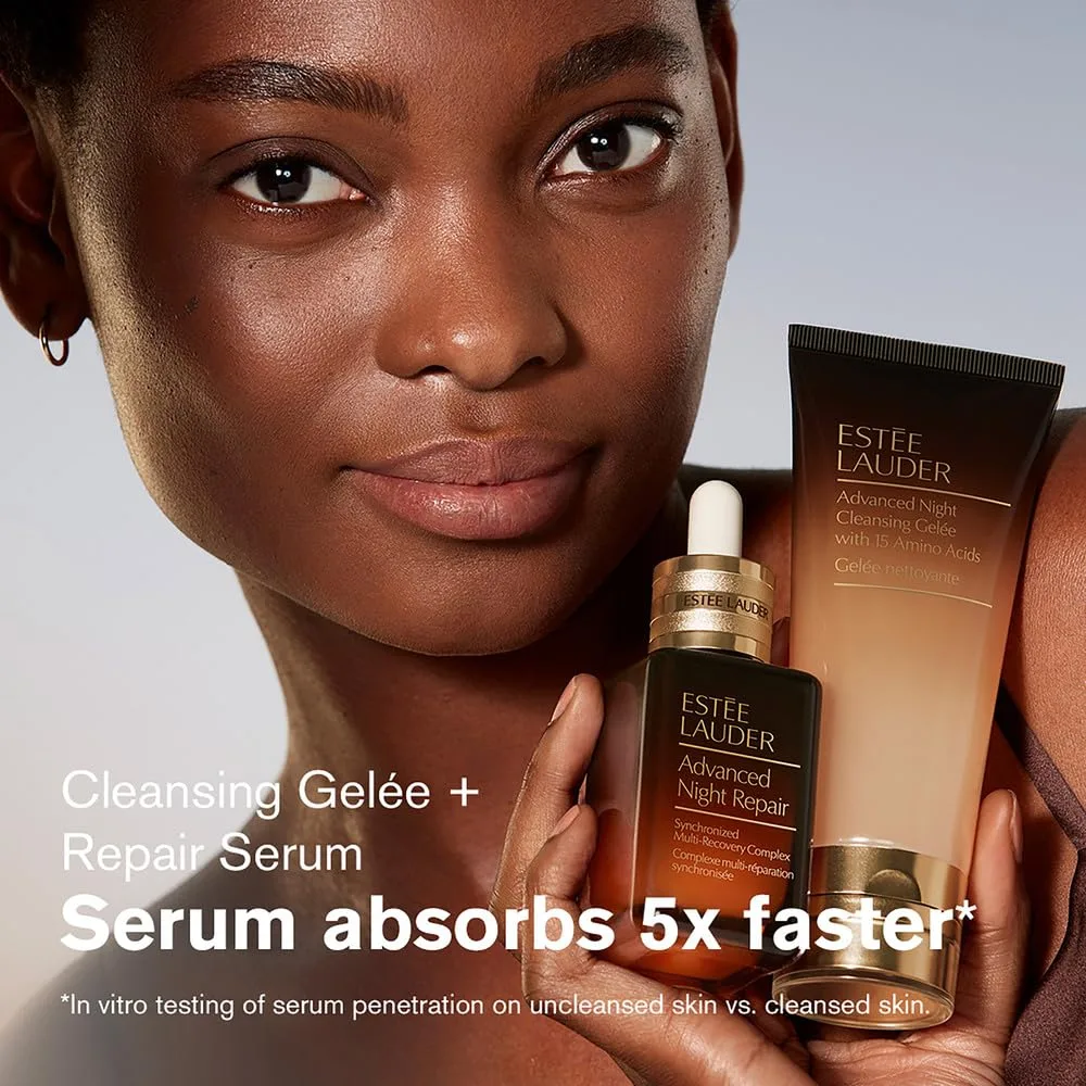 Набор для путешествий Estée Lauder Advanced Night Repair из 3 средств: очищающая пенка для лица 30 мл, сыворотка 7 мл, гель-крем для глаз 5 мл с гиалуроновой кислотой, Blue — фото 3