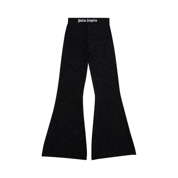 

Брюки Palm Angels Logo Tape Lurex Pants Black/Black, черный