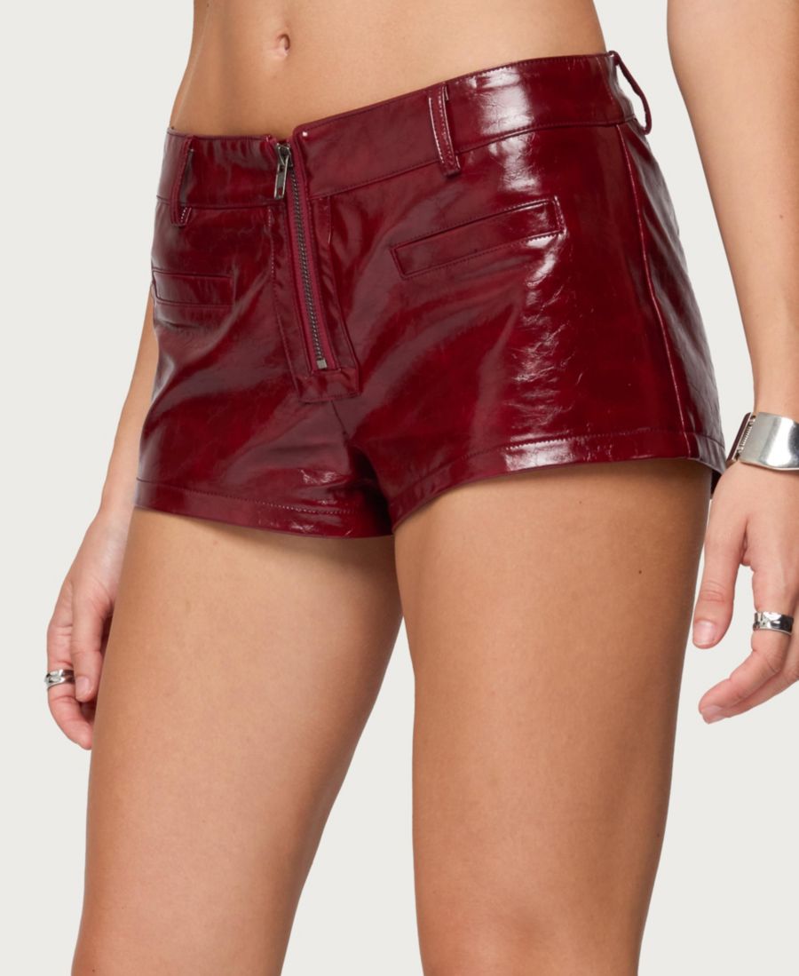 

Женские микрошорты Mcrae из искусственной кожи Edikted, Burgundy