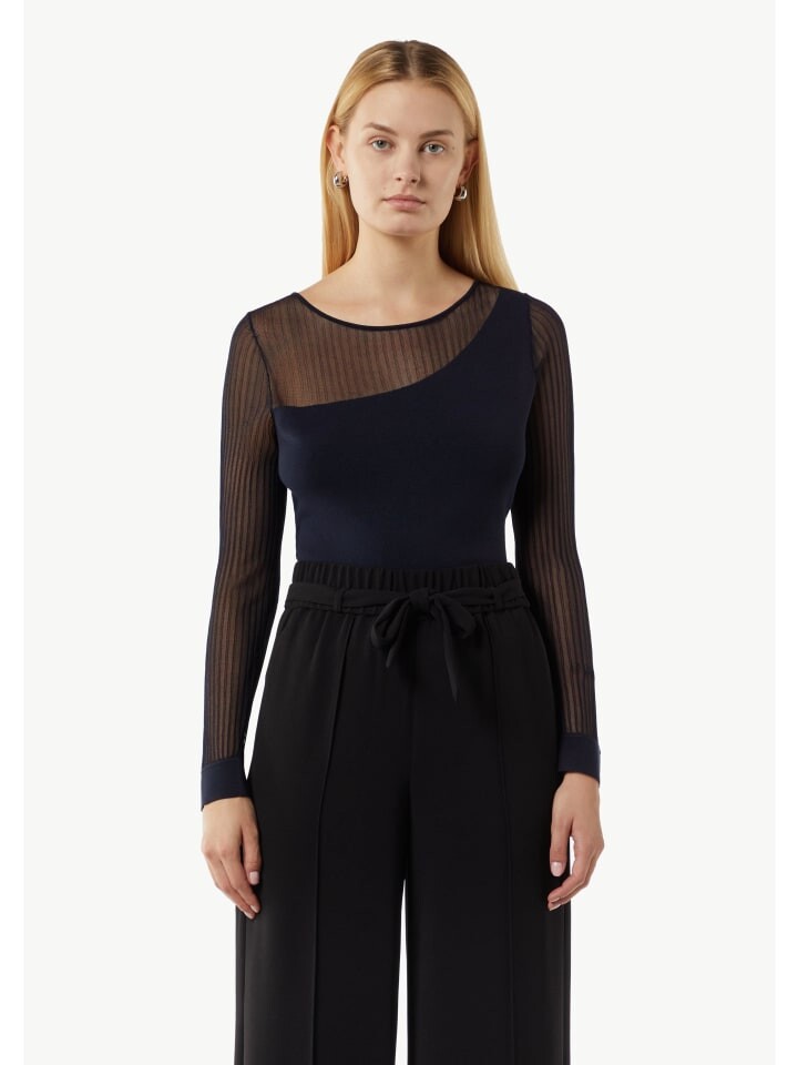 

Пуловер comma Strickpullover langarm, синий