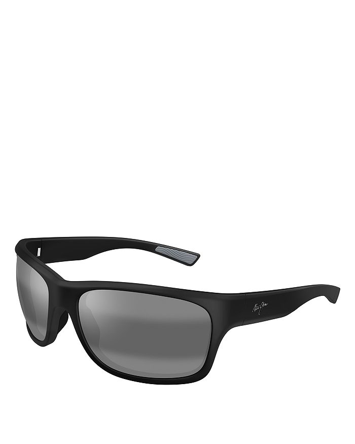 

Прямоугольные солнцезащитные очки Ano Nui, 63 мм Maui Jim, черный