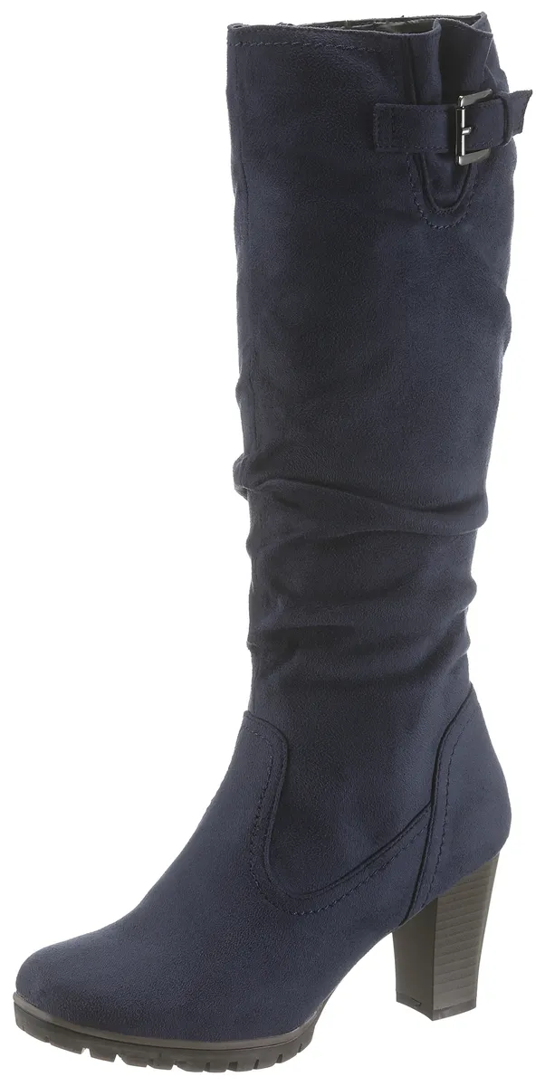 

Сапоги Aniston SHOES с рюшами на голенище с напуском, цвет морской волны