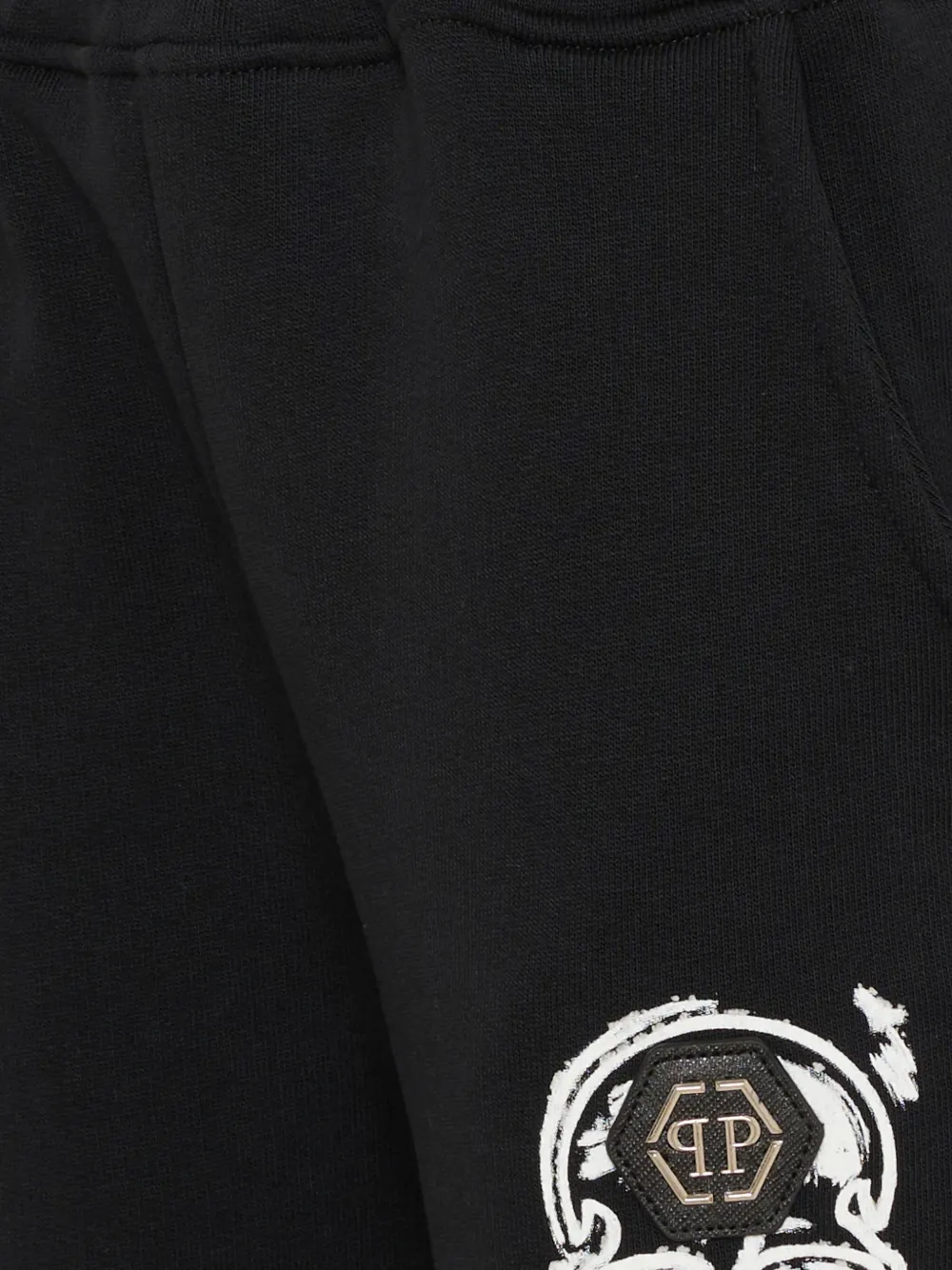 Спортивные брюки с изображением черепа Philipp Plein Junior, черный — фото 4