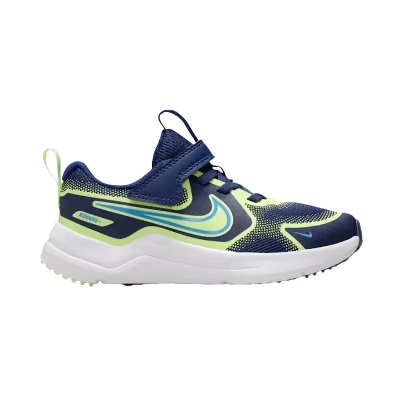Nike Кроссовки для бега детские устойчивые к истиранию university blue/neon green для детей от 3 до 7 лет — фото 3