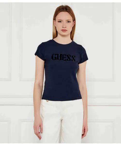 

Футболка с принтом «Конский волос» Regular fit Guess Jeans, синий