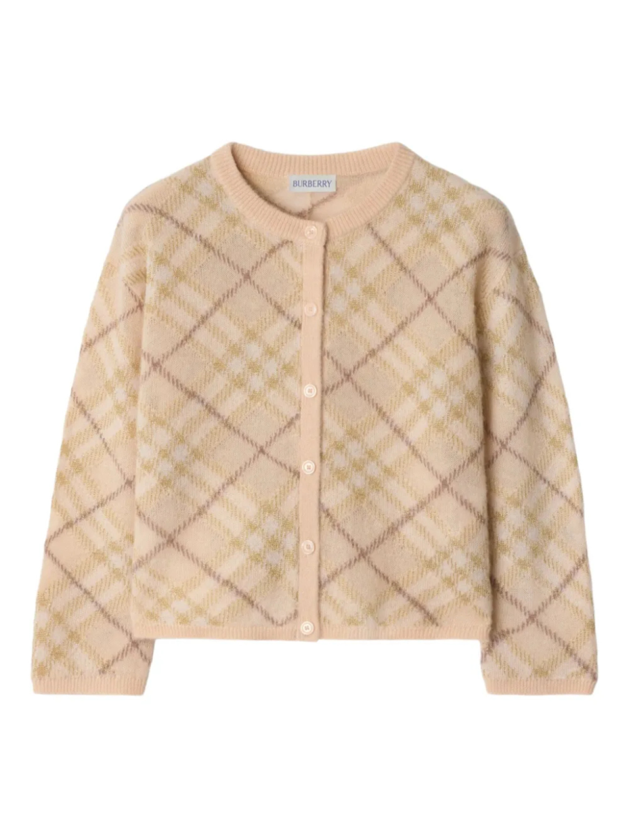 

Кардиган в клетку Burberry Kids, нейтральный