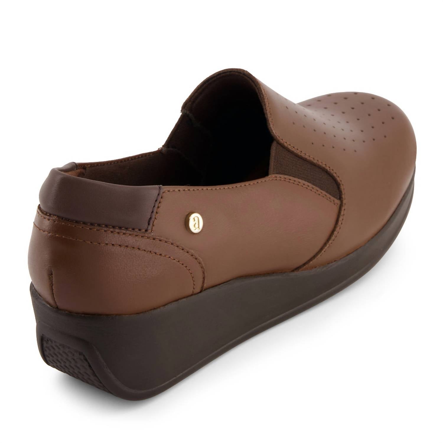 Эксклюзивные женские кожаные мокасины Comfort коричневого цвета Andrea — фото 3