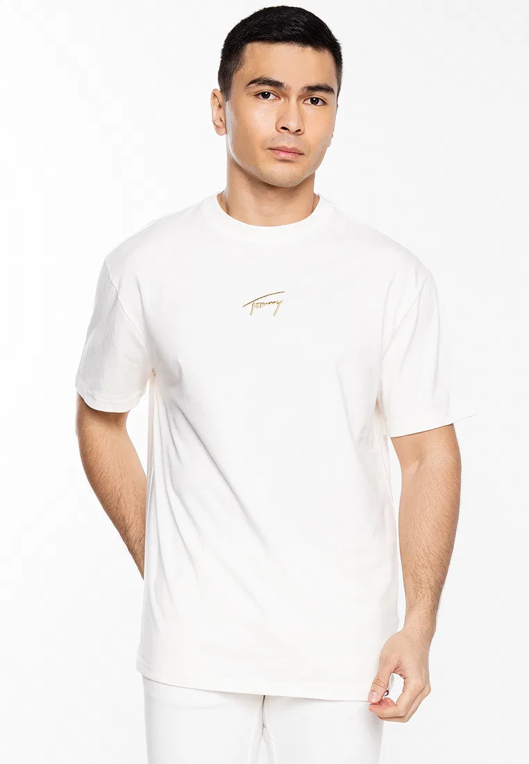 Футболка с коротким рукавом, Gold Signature, TJM, золотая Tommy Hilfiger