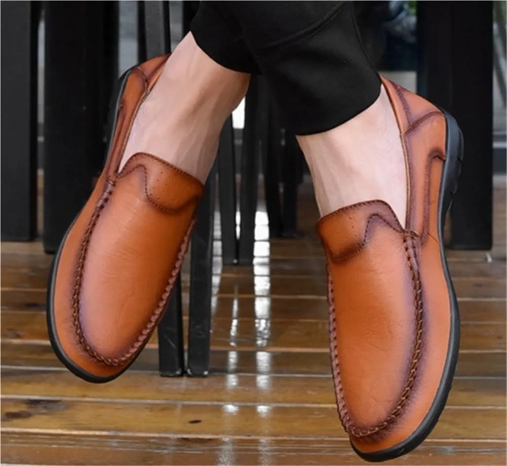 Лоферы кожаные Brown DHFIRUFSHLO — фото 2