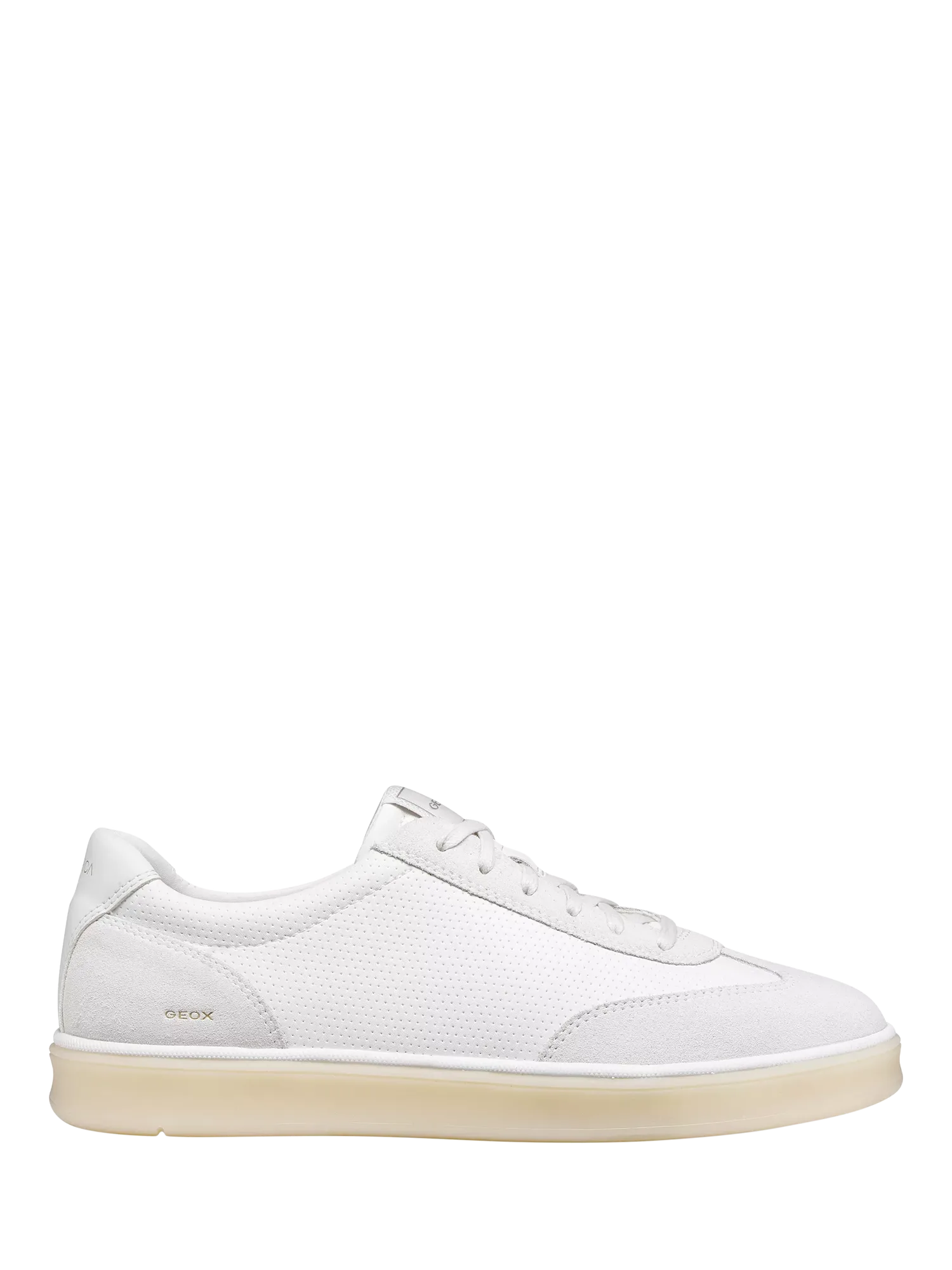 Кроссовки Spherica Actif X4 из смешанной кожи на шнуровке Geox, White Off White