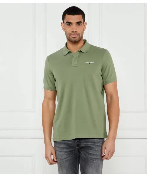 

Футболка поло Regular fit Tommy Jeans, зеленый