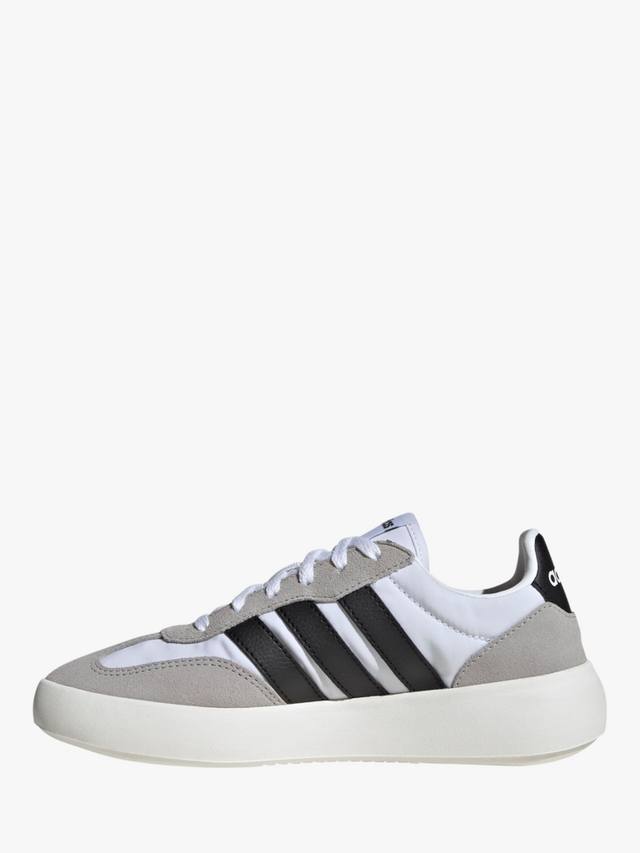 Детские теннисные кроссовки Barreda Decode из замши adidas, White/Black — фото 3