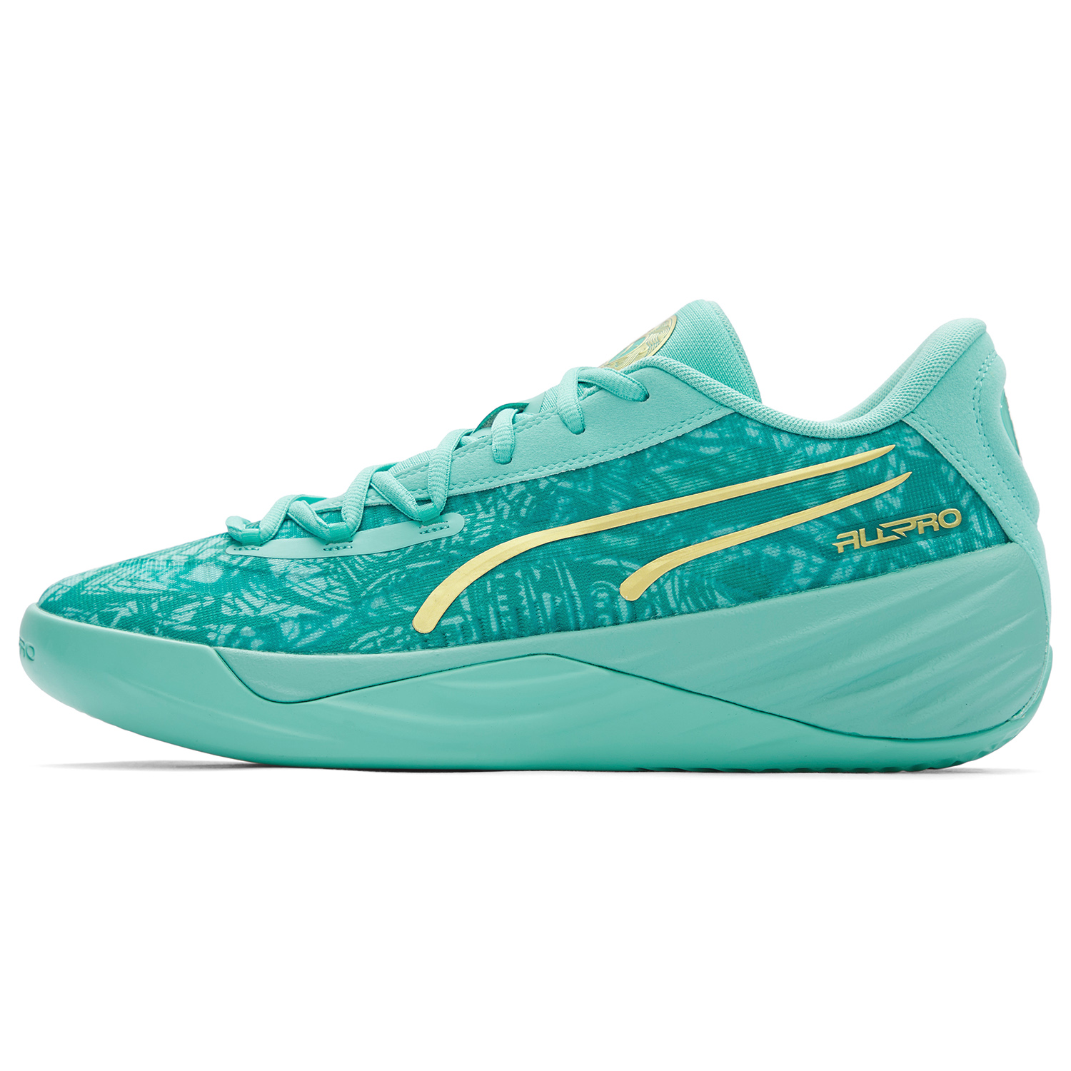 

PUMA Баскетбольные кроссовки All Pro Nitro Anti Slip с низким верхом, износостойкие, мужские, зеленые