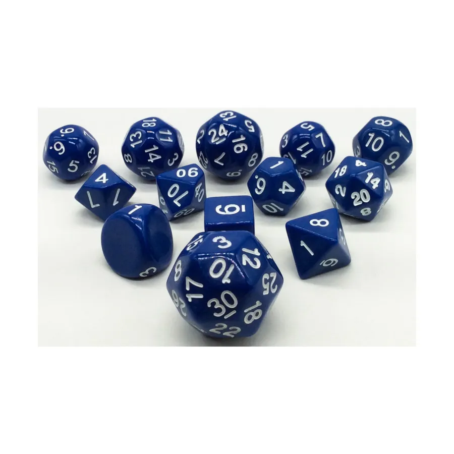 

RPG Step Dice — Индиго с белым (13), Elfball Miniatures - Dice - Special Sets