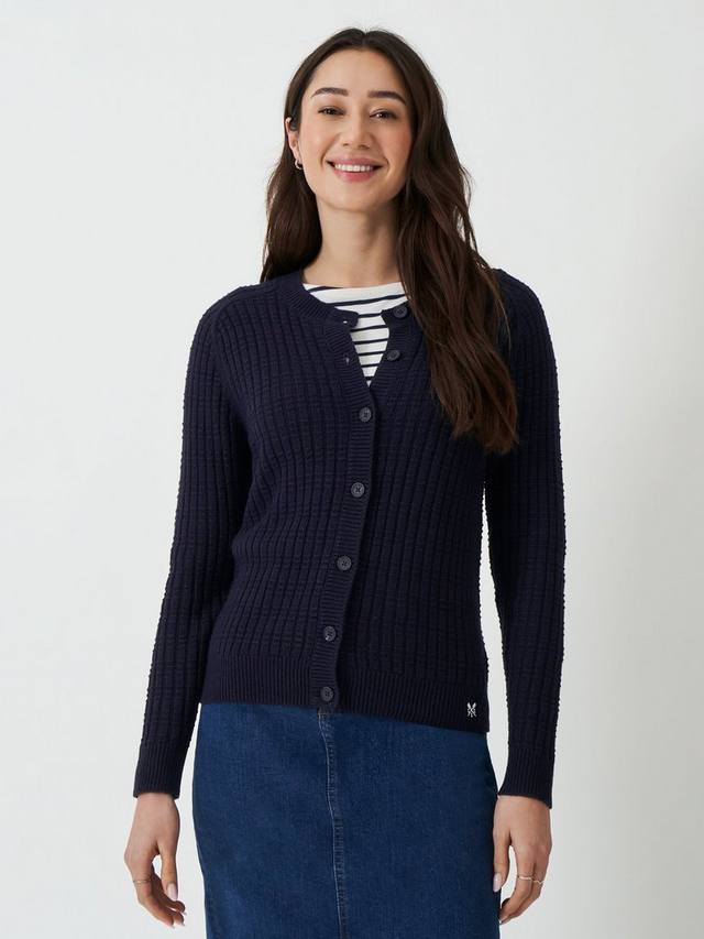 

Текстурированный кардиган от тилли Crew Clothing, цвет Navy Blue