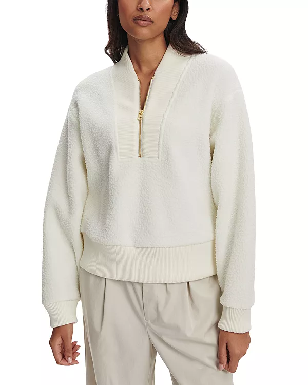 

Флисовая толстовка Mumford с половинной молнией Varley, белый