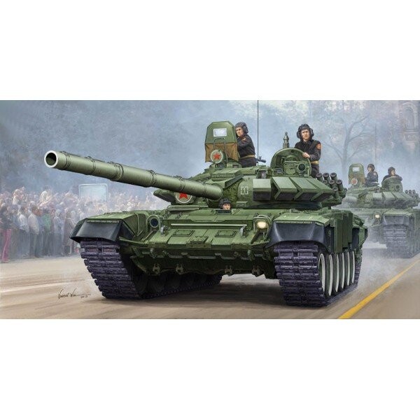 

Trumpeter, комплект модели российского ОБТ Т72Б образца 1989 года.