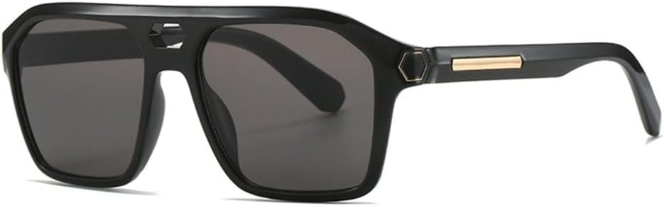 

Солнцезащитные очки прямоугольной формы с большой оправой 2027 года для мужчин, зеркальные солнцезащитные очки для женщин с защитой от УФ-излучения UV400 MTZJH, C1 Black Grey