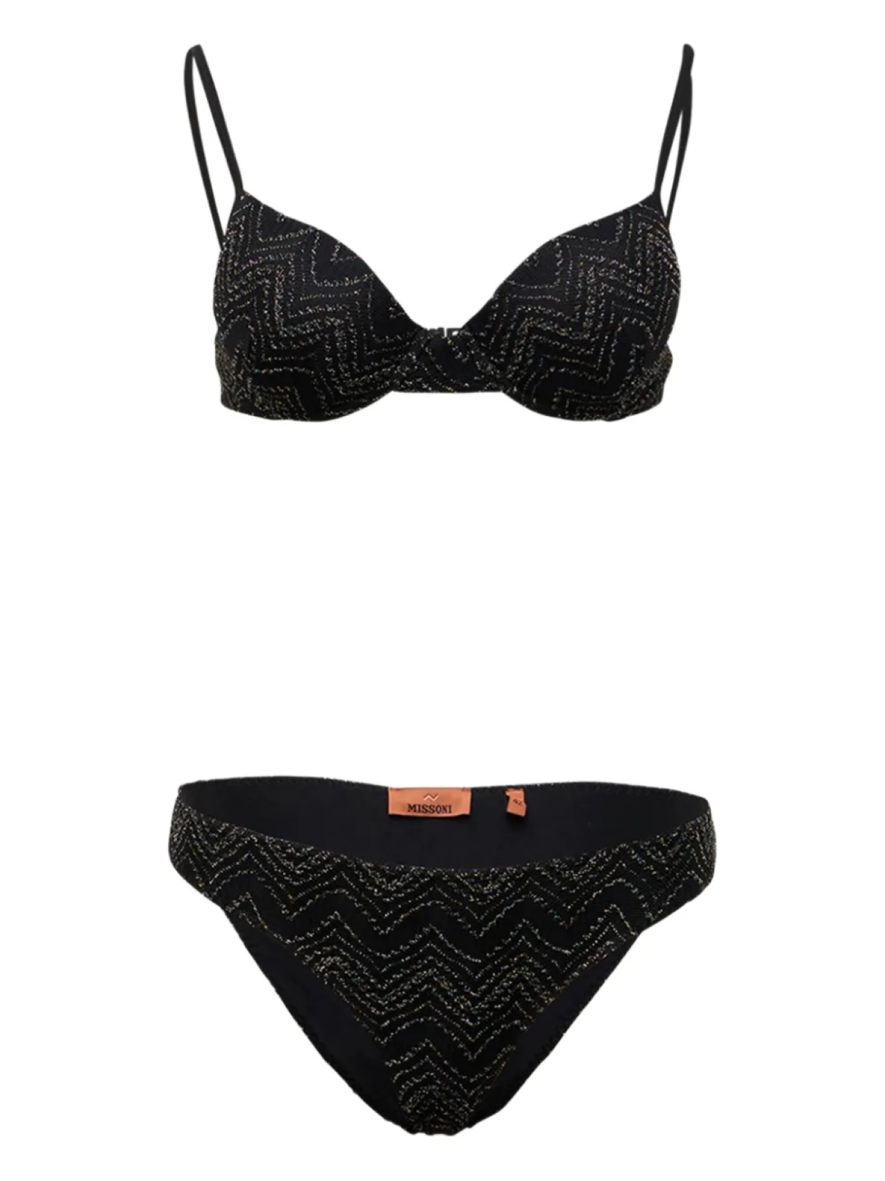 

Бикини с зигзагообразным люрексом Missoni, черный