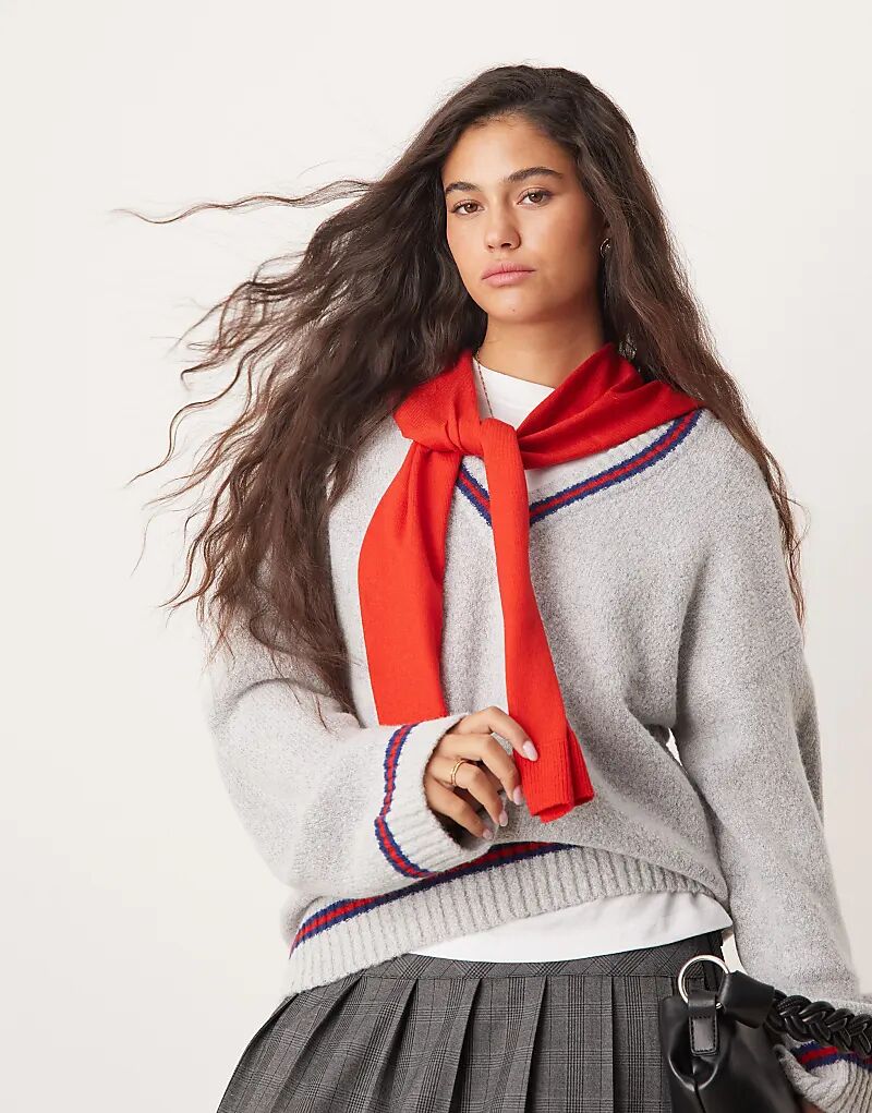 

Шарф-джемпер ASOS DESIGN красного цвета