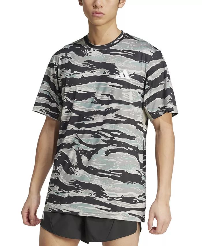 

Мужская футболка с логотипом Camo adidas, зеленый