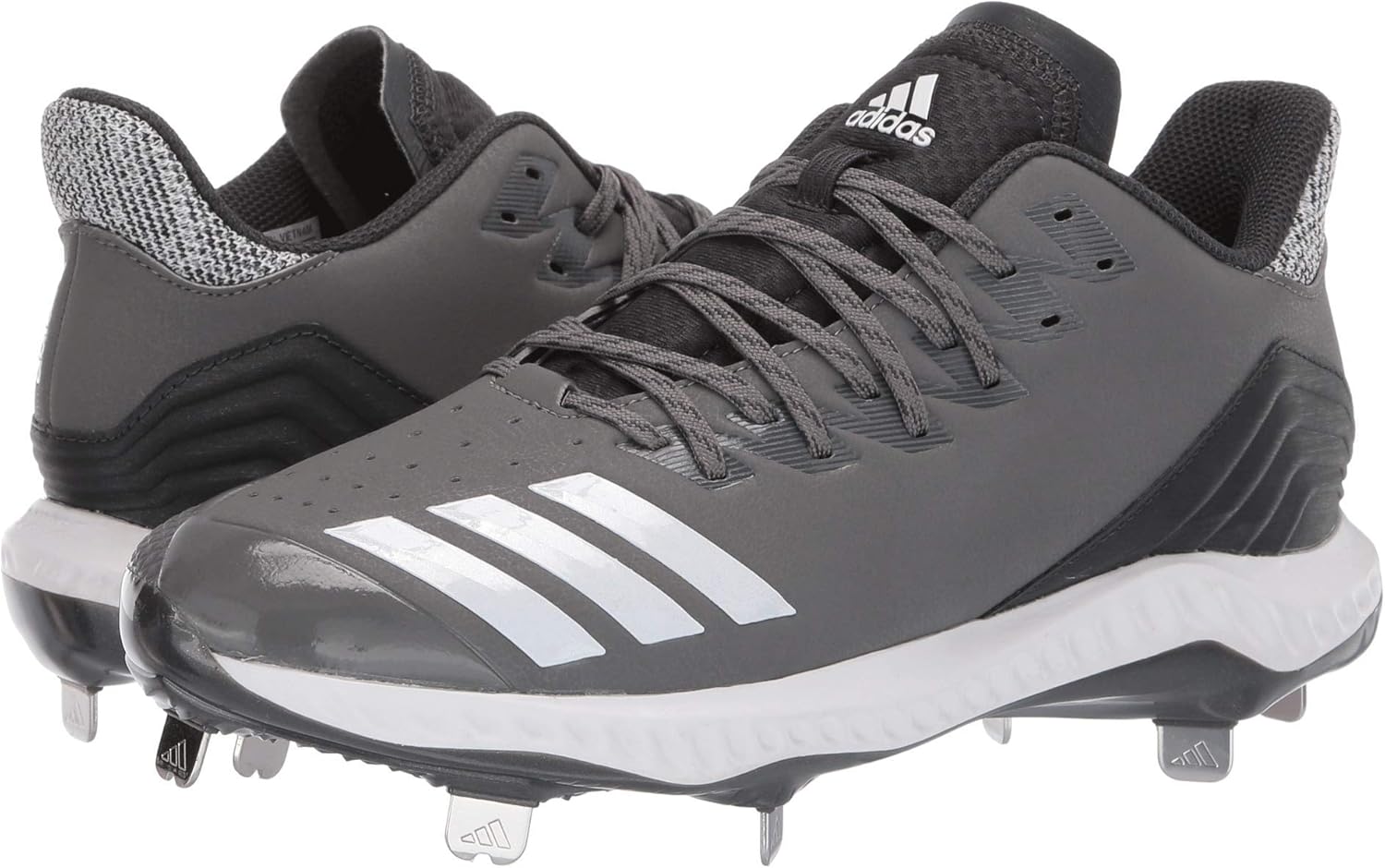 Бейсбольные бутсы Adidas Icon Bounce для мужчин, белый/серый — фото 2