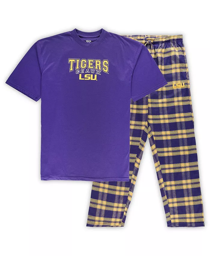 

Мужской набор LSU Tigers Big Tall из 2 предметов: футболка и брюки-фланель в фиолетовом цвете Profile